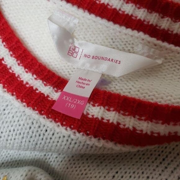 No Boundaries Christmas Believe Sweater XXL Festive Knit Holiday Ugly sweater - Picture 3 of 6